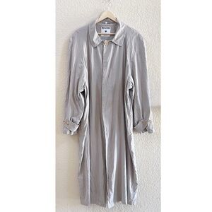 Moschino Jeans Coat Duster Trench Long Vintage Casual Classic Chic Gray Large